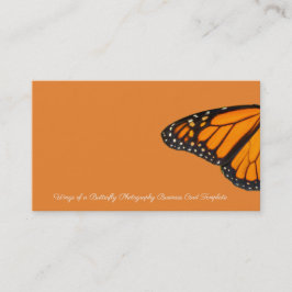 Monarch Butterfly Wings Fotografiekaart Sjabloon Visitekaartje
