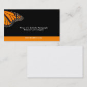 Monarch Butterfly Wings Fotografiekaart Sjabloon Visitekaartje (Voorkant / Achterkant)