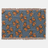 Monarch Butterfly Wings Mosaic on Slate Grey Deken (Voorkant)