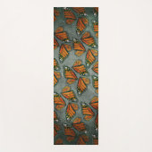 Monarch Butterfly Wings Muted Marbled Green Grey Yogamat (Voorkant)