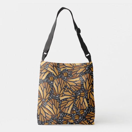 Monarch Butterfly Wings Patroon Crossbody Tas (Achterkant)