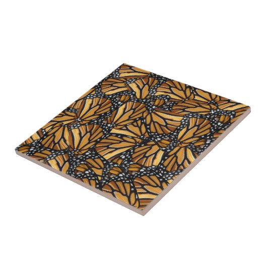 Monarch Butterfly Wings Patroon Tegeltje (Zijkant)