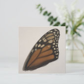 Monarch Butterfly wingt op papier Feestdagenkaart (Staand voorkant)