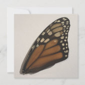 Monarch Butterfly wingt op papier Feestdagenkaart (Voorkant)