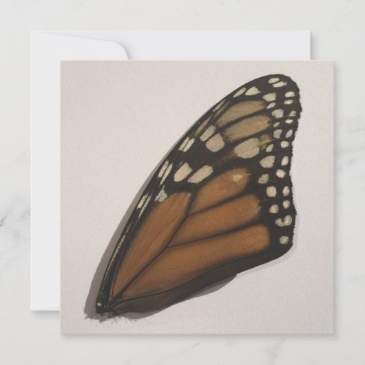 Monarch Butterfly wingt op papier Feestdagenkaart (Voorkant)