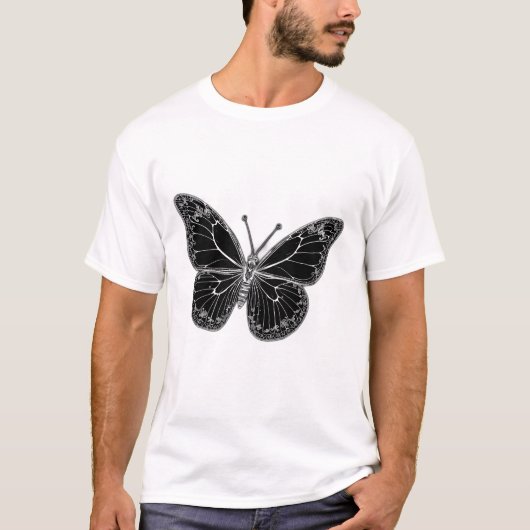 Monarch Butterfly with Detailed Wing Patterns T-shirt (Voorkant)