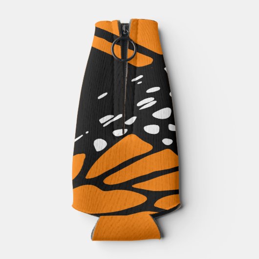 Monarch Butterfly Zwart-Wit-Sinaasappel Aanpassing Flesjeskoeler (Achterkant)