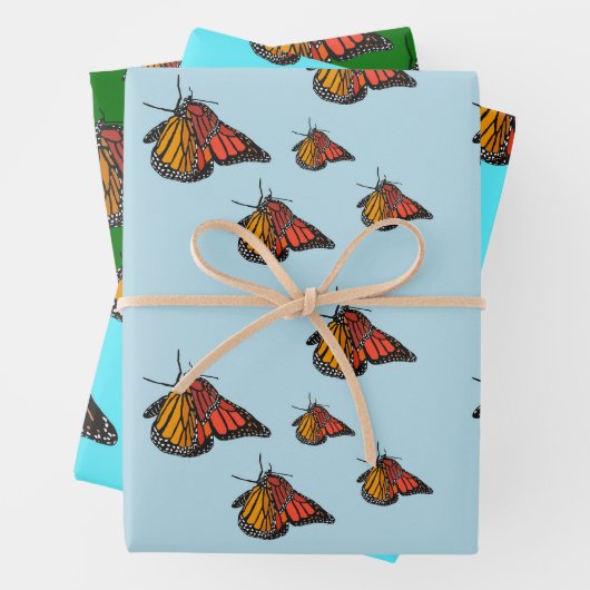 monarch butterflyse inpakpapier vel (In situ)