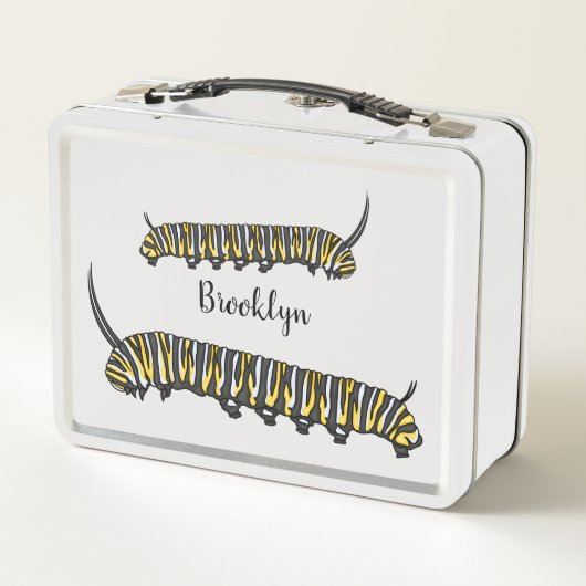 Monarch caterpijler cartoon illustratie (Achterkant)