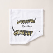 Monarch caterpijler cartoon illustratie bad handdoek (Wasdoekje)