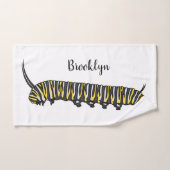 Monarch caterpijler cartoon illustratie bad handdoek (Handdoek)