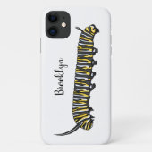 Monarch caterpijler cartoon illustratie Case-Mate iPhone case (Achterkant)
