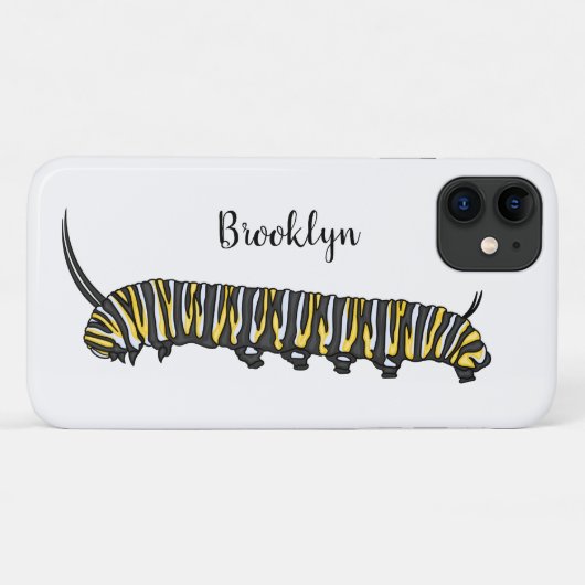 Monarch caterpijler cartoon illustratie Case-Mate iPhone case (Achterkant (horizontaal))