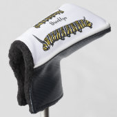 Monarch caterpijler cartoon illustratie golfheadcover (3/4 voorkant)