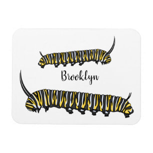 Monarch caterpijler cartoon illustratie magneet