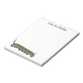 Monarch caterpijler cartoon illustratie notitieblok (Linkerzijde)