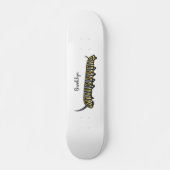 Monarch caterpijler cartoon illustratie persoonlijk skateboard (Voorkant)