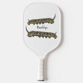 Monarch caterpijler cartoon illustratie pickleball paddle (Achterkant)