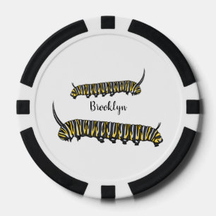 Monarch caterpijler cartoon illustratie poker chips