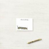 Monarch caterpijler cartoon illustratie post-it® notes (Op bureau)