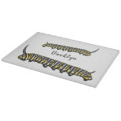 Monarch caterpijler cartoon illustratie snijplank (Hoek)