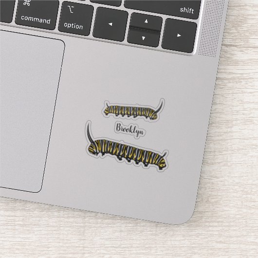 Monarch caterpijler cartoon illustratie sticker (Detail)