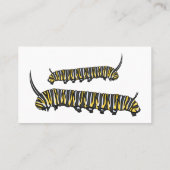 Monarch caterpijler cartoon illustratie visitekaartje (Achterkant)