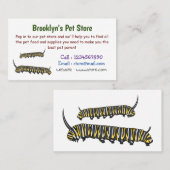 Monarch caterpijler cartoon illustratie visitekaartje (Voorkant / Achterkant)