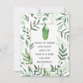 Monarch Chrysalis and Butterfly Hang in Note Kaart (Voorkant)