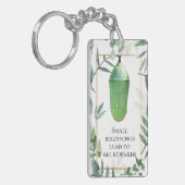 Monarch Chrysalis en Butterfly Aanmoediging Sleutelhanger (Voorkant Links)