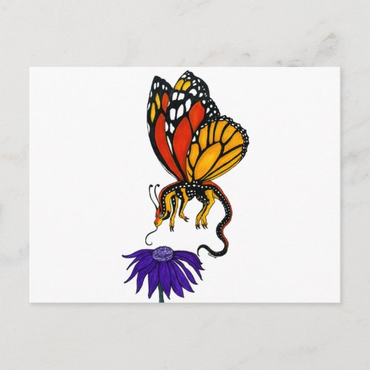 Monarch Dragon Fairy Briefkaart (Voorkant)