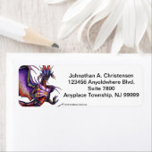 Monarch Dragon Retouradreslabel Etiket (Insitu)