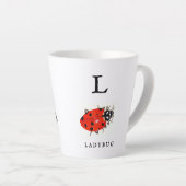 Monarch en Ladybug Latte Mok (Rechterhoek)