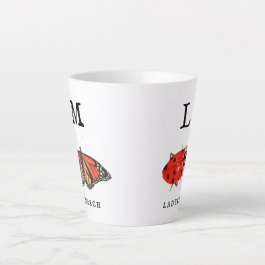Monarch en Ladybug Latte Mok (Voorkant)