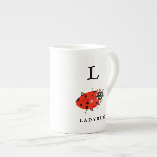 Monarch en Ladybug Porselein Kop (Voorkant rechts)