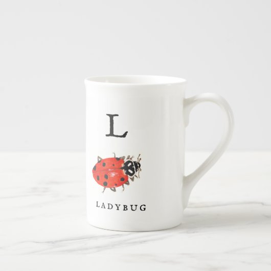 Monarch en Ladybug Porselein Kop (Rechts)