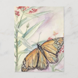 Monarch en Milkweed Briefkaart