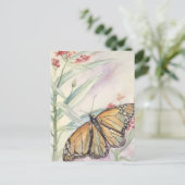 Monarch en Milkweed Briefkaart (Staand voorkant)