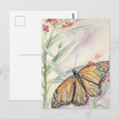 Monarch en Milkweed Briefkaart (Voorkant / Achterkant)