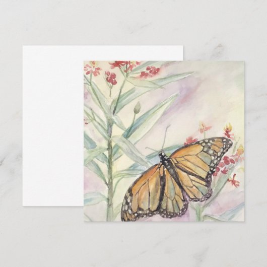 Monarch en Milkweed Kaart (Voorkant / Achterkant)