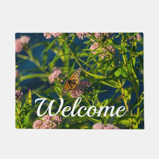 Monarch en Milkweed welkom deurmat (Voorkant)