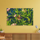 Monarch en molenroos canvas afdruk (Insitu (Woonkamer))