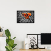 Monarch en monochrome Poster (Thuiskantoor)