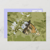 Monarch en Salvia Briefkaart (Voorkant / Achterkant)