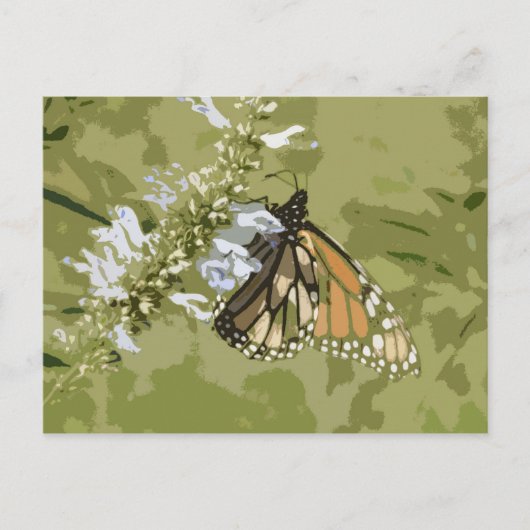Monarch en Salvia Briefkaart (Voorkant)