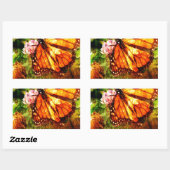 Monarch Grunge Rechthoekige Sticker (Vel)