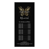 Monarch Hair Makeup Lashes Nail Wax Logo Black Reclamekaart (Voorkant)