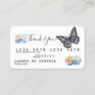 Monarch Holograaf Dank je moderne creditcard Visitekaartje