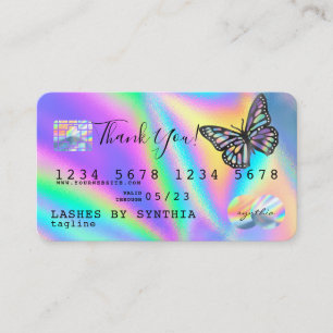 Monarch Holograaf Dank je moderne creditcard Visitekaartje