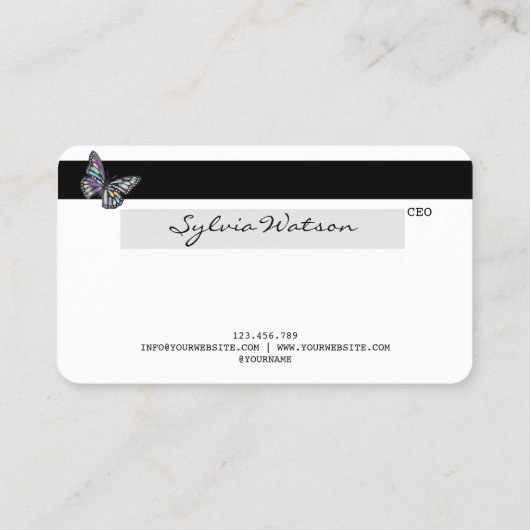 Monarch Holograph Dank u voor de moderne credit Ka Visitekaartje (Achterkant)